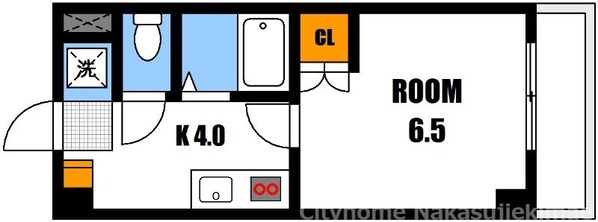 中筋駅 徒歩5分 9階の物件間取画像